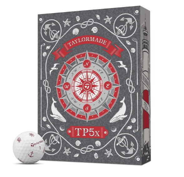 TaylorMade TP5 Pix Sailor's Point Limited Edition golf ball detail